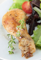 roasted chicken and vegetables