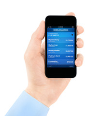 Mobile banking application on modern smart phone