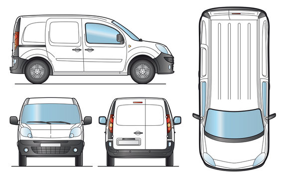 Delivery Van Template - Vector