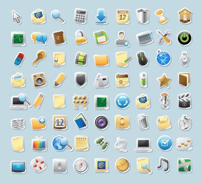 Sticker icons for signs and interface