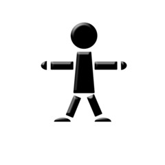 Bonhomme rondelé noir