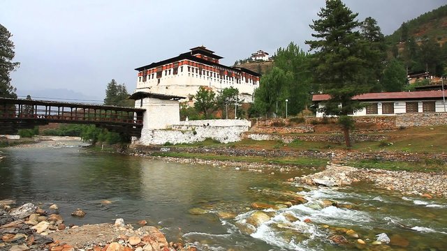 rinpung dzong in paro, bhutan