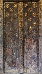 Old Thai temple door
