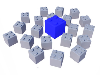 Fototapeta na wymiar Cubes model 4