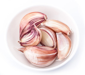 Garlic clove isolated on white background
