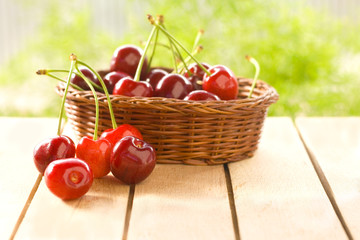 tasty and fresh cherries