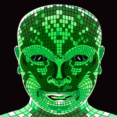 Vector Computer Face