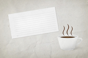 Cup of coffee with area for text