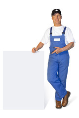 Workman with display
