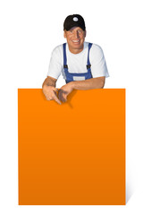 Workman with display