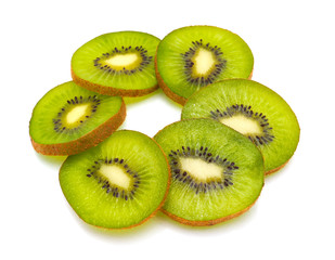kiwi fruit isolated on white background