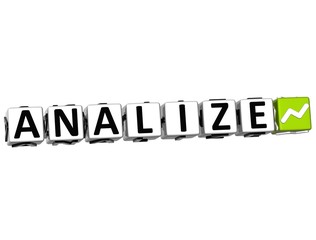 3D Analize Button Click Here Block Text