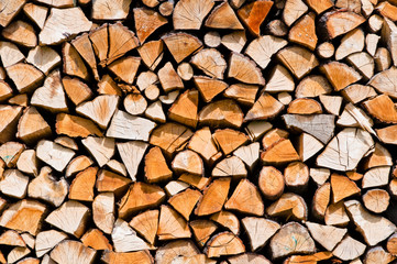 Stack of chopped up wood