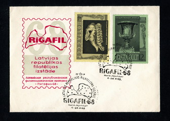 Vintage soviet cover "Rigafil-68"