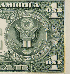 Macro image of a dollar
