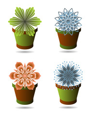 Set of flowerpots