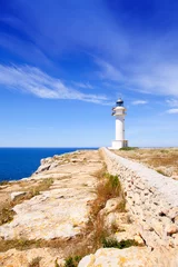 Wall murals Port Barbaria Cape lighthouse in Formentera island