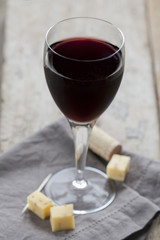 Glass of red wine