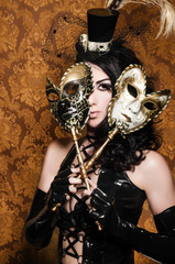 Mysterious Masquerade - Sexy Vixen with Venetian Masks