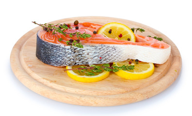 Red fish with lemon and thyme