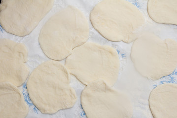 cooking of the dough in the kitchen