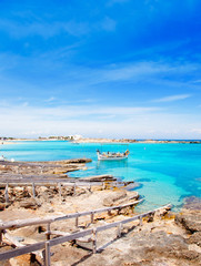Els Pujols beach in Formentera