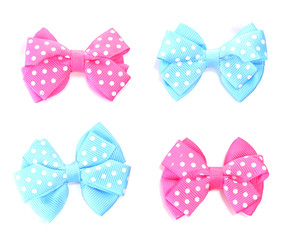 beautiful bows isolated on white.