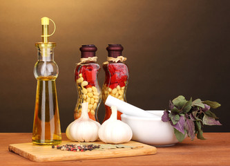 Set of ingredients and spice for cooking