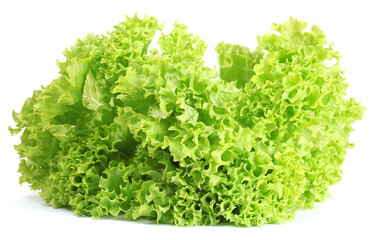 fresh lettuce isolated on white