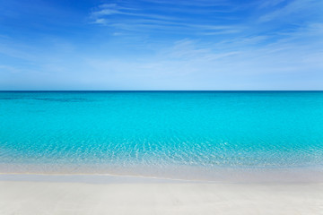 Fototapeta na wymiar tropikalna plaża z białym piaskiem i turkusową Wate
