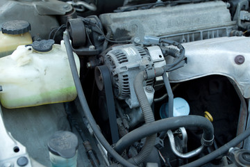 Fototapeta premium Car engine detail
