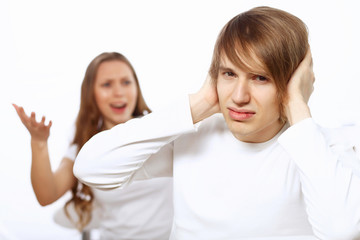 Young couple in conflict
