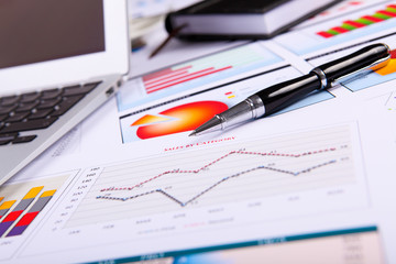 Financial papers on the table