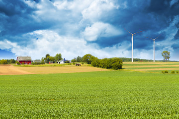 Fototapeta premium American Country with stormy sky