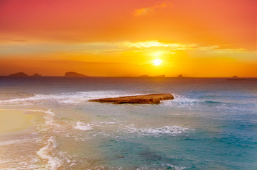 Ibiza Cala Conta Comte Compte sunset