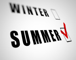 Words of vacation and summer