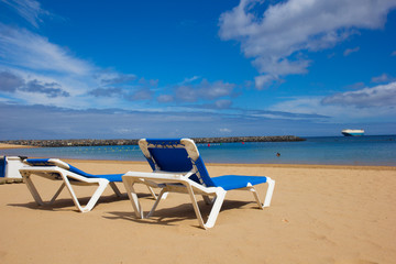 two chairs on beach