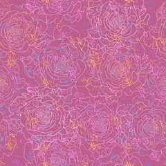fantasy floral seamless pattern