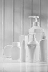 white skincae items on table