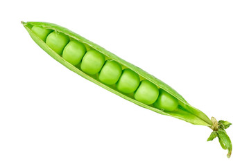 Sweet green peas in closeup