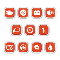 icons car parts and services