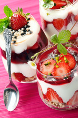Delicious strawberry desserts