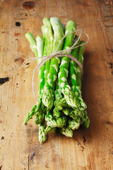 Bunch of fresh green asparagus spears
