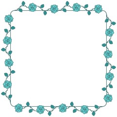 A beautiful frame decorated with roses
