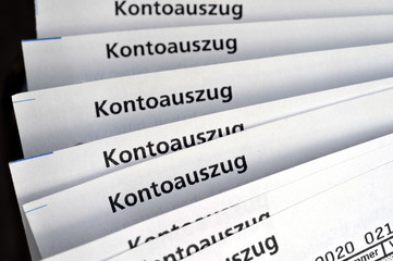 Kontoauszug, Kontoauszüge, Bank, Postbank, Girokonto, IBAN, BIC