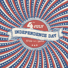 Independence day vintage poster design. Vector, EPS 10.