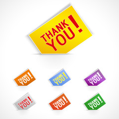 Thank you - vector grateful cards for website.