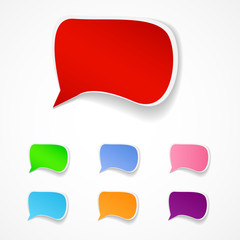 Vector illustration of speech sticky labels.