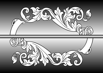 Illustration of abstract ornament with background