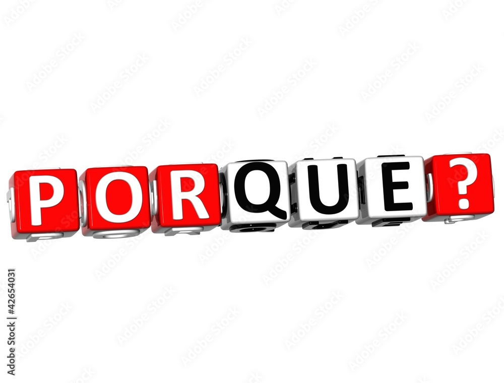 Poster 3d spanish question button click here block text